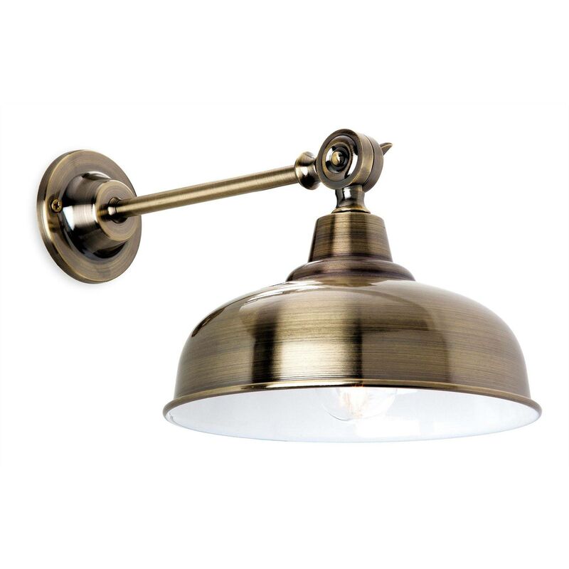 Firstlight Preston - 1 Light Indoor Wall Light Antique Brass, E14