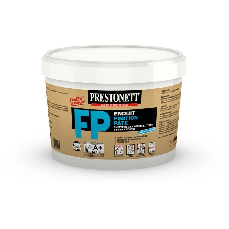 Prestonett - Enduit de Lissage Finition fp en Pâte en Seau 7 kg pour Intérieur