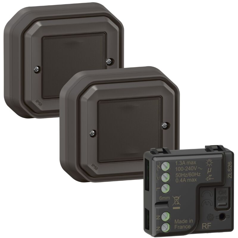 prêt-à-poser - va et vient - connectable - plexo with netatmo - noir - legrand 069865l