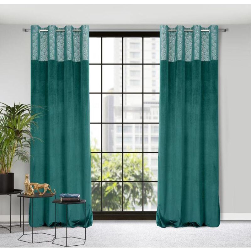 Prêt Rideau D91 Agnes 140x250 Cm Turquoise