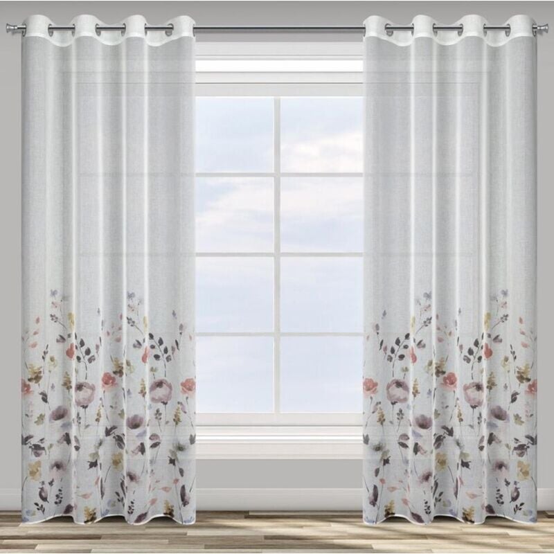 Prêt Rideau D91 Lavin 140x250 Cm Blanc