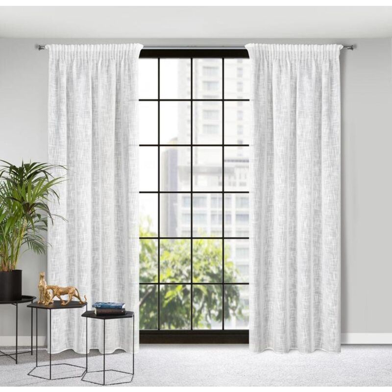 Prêt Rideau Liren Sur Ruban 140 X 270 Cm Blanc