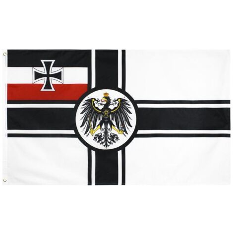 Preußischer Adler, Flagge 90 x 150 cm, mit Messingösen zur Wanddekoration
