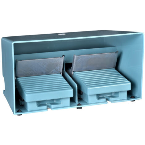 Preventa XPEM - inter. à pied - double - avec capot - métal.- bleu - 2O+2F (XPEM5100D)