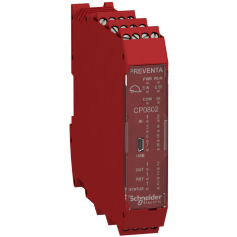 Preventa XPSMCM - contrôleur 8 entrées 2 sorties - connecteur à vis (XPSMCMCP0802)