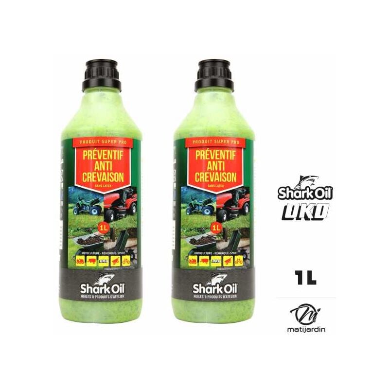 Matijardin - Préventif anti crevaison Shark Oil oko super pro 1 litre par 2