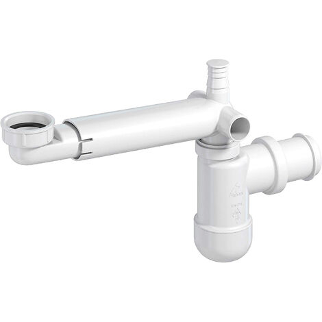 PREVEX Preloc Sifon für Waschbecken / Badezimmer, platzsparender Universal-Siphon  aus recyceltem Kunststoff