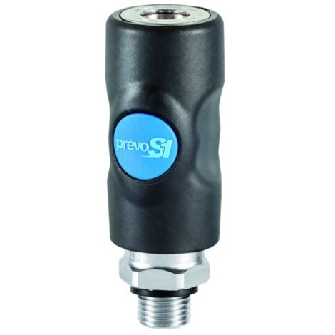 Prevost – Raccord rapide femelle G 1/2 – Embout de raccord rapide – Corps en acier traité et composite – Pression nominale 12 bar