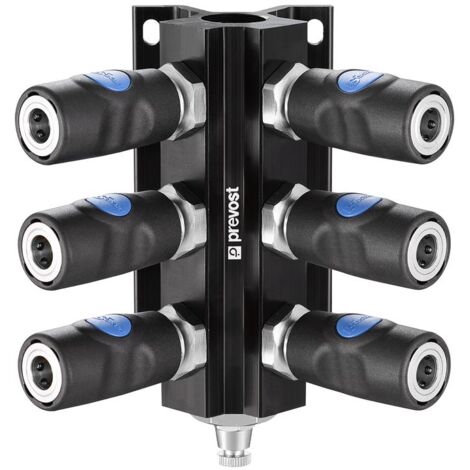 Prevost – Support mural raccord rapide sécurité – Filetage G 3/4 femelle – Corps composite – ISO B6 – Pression max 12bar