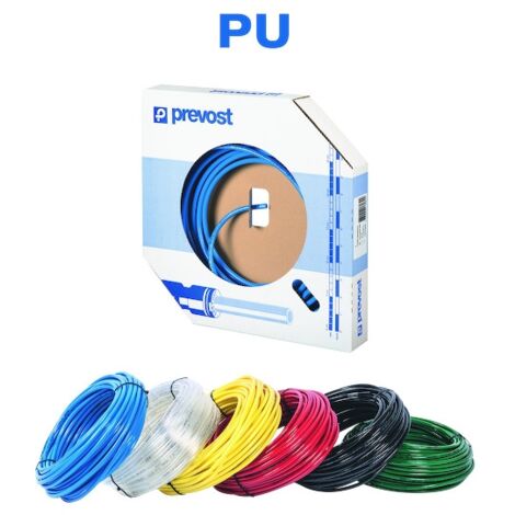 Prevost – Tuyau souple air comprimé polyuréthane 5.5 x 8 mm – Longueur 25 mètres – Résistant aux huiles et graisses – Usage intérieur
