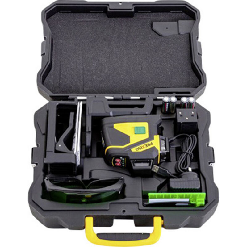 Prexiso-8251177-Nivel láser de cruz verde con dos líneas verticales y una horizontal PLC3-360G