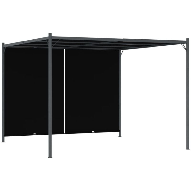 

Pérgola de jardín con tejado retráctil gris antracita 3x3 m - Antracita