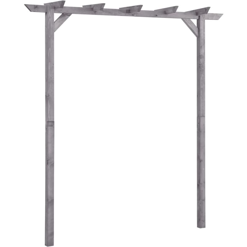 

Pérgola de jardín de madera de pino impregnada 200x40x205 cm - Gris