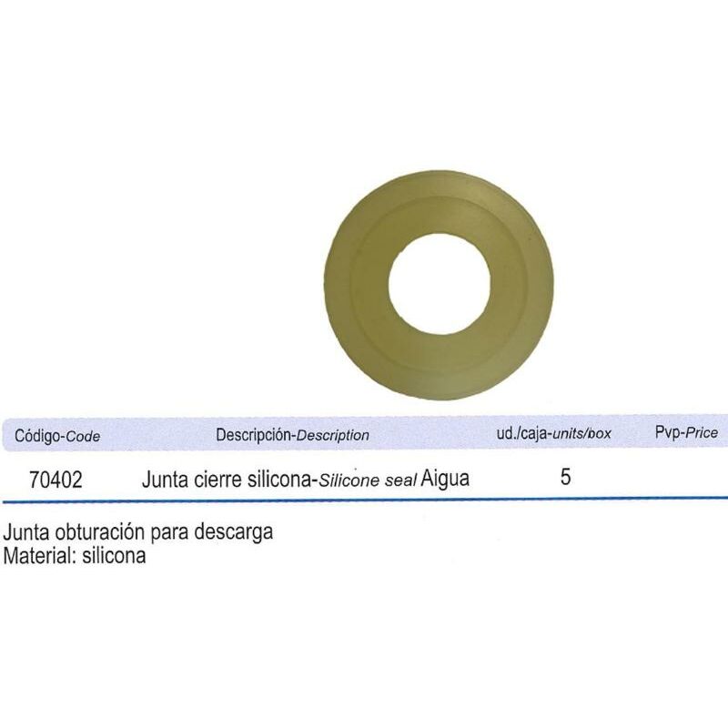 

prhie junta silicona obturacion para descargador aigua 70402 - Mibricotienda
