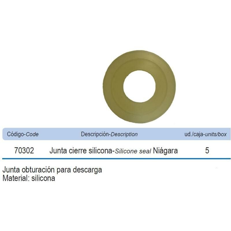 

prhie junta silicona obturacion para descargador niagara 70302 - Mibricotienda