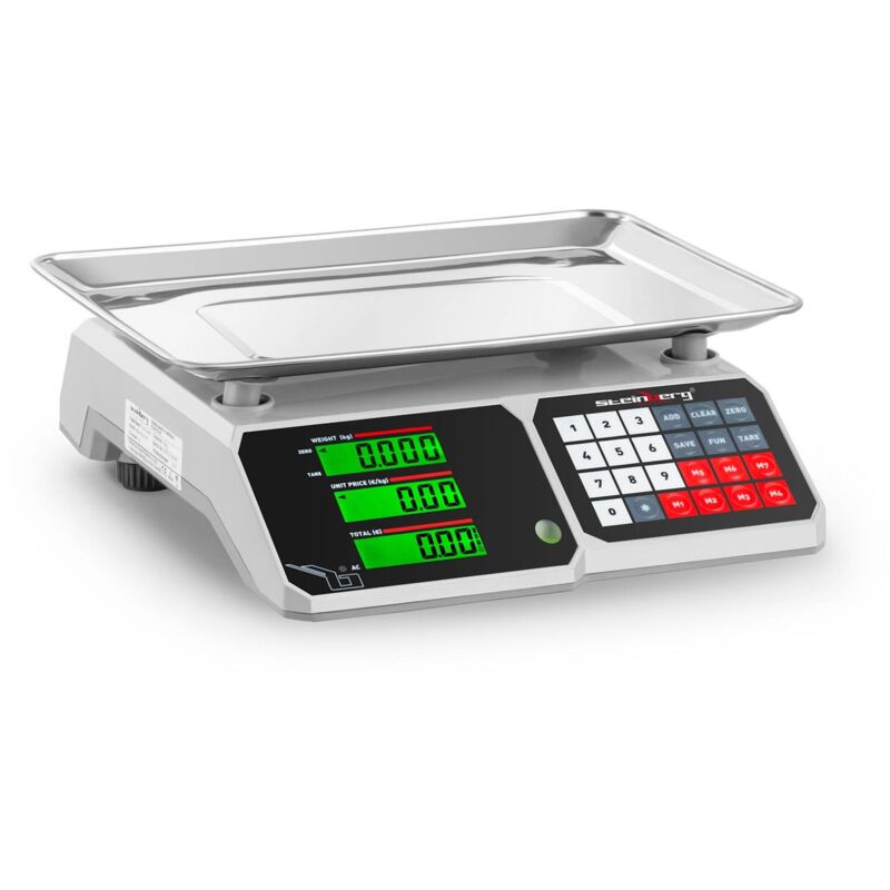 Steinberg Systems - Price Calculating Scale Shop Scale Industrial Scale Lcd Display 30Kg 34.1X24.1Cm