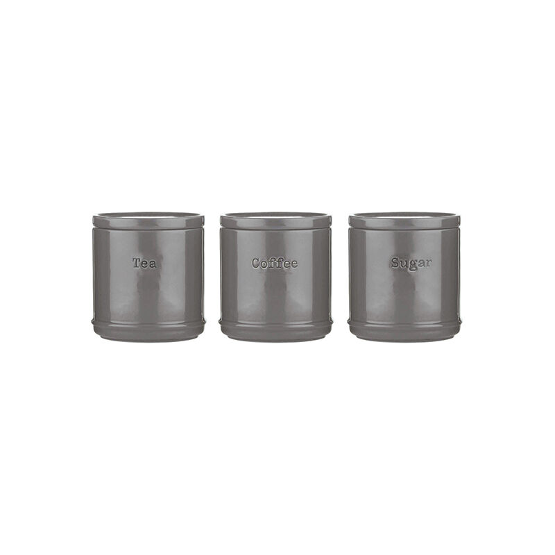 Image of Accents Charcoal Tea Coffee & Sugar Canisters - Price&kensington