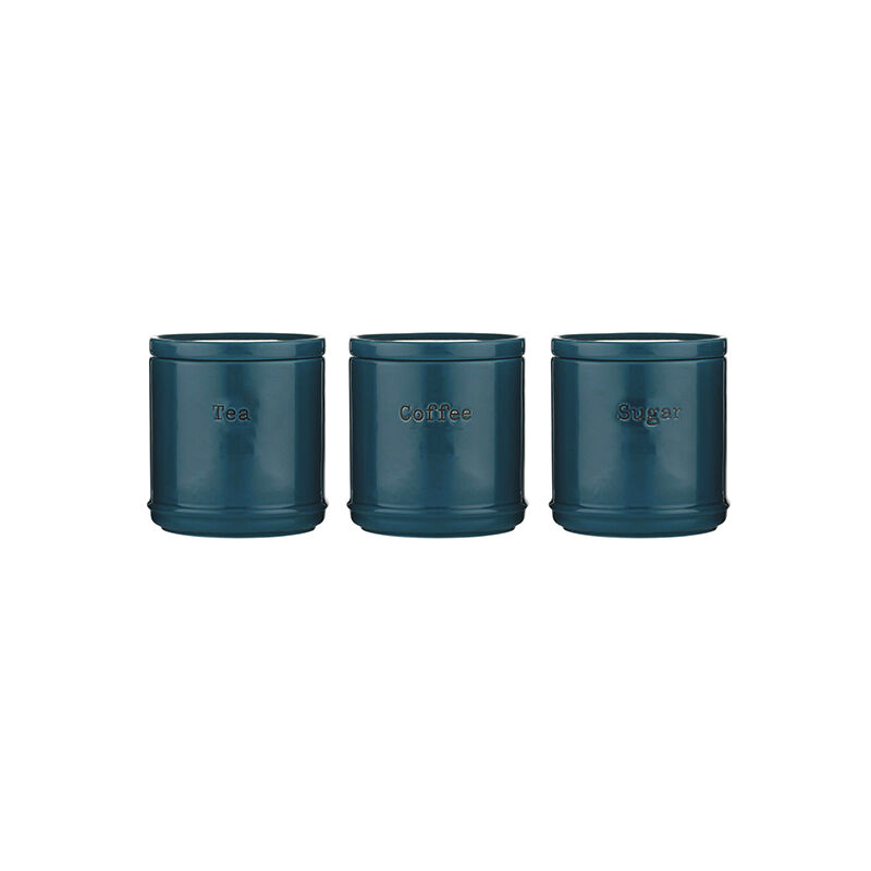 Image of Accents Teal Tea Coffee & Sugar Canisters - Price&kensington