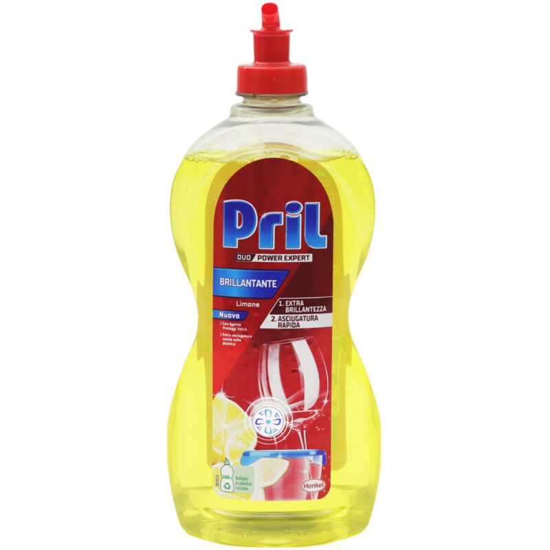 Pril Brillantante + Asciuga Rapido Per Lavastoviglie 500 Ml Limone E Lime