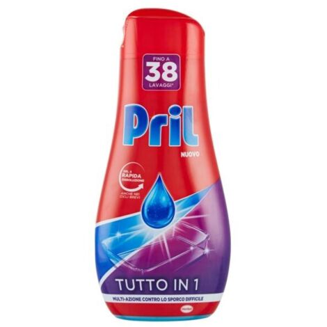 Pril gel lavastoviglie tutto in uno, 38 lavaggi, assortiti, 684 ml