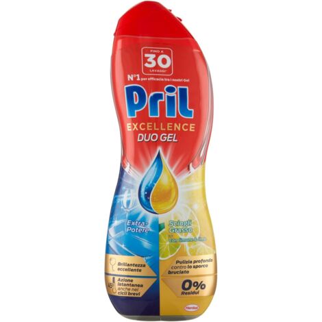 PRIL GOLD GEL PER LAVASTOVIGLIE IN FORMATO DA 540ML AL LIMONE SGRASSANTE