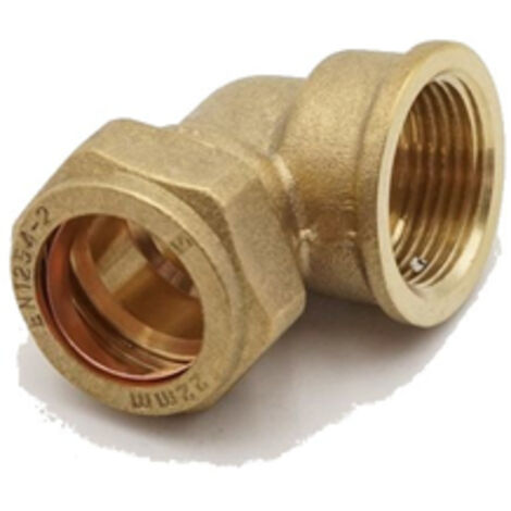 Prima Classic 22mm x 3/4 Female Brass Compression Elbow