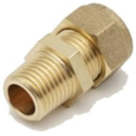 Prima Classic Brass Compression Adaptor 10mm x 1/4 Mi