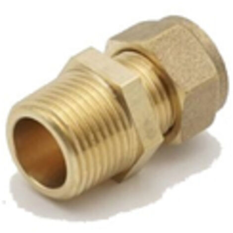 Prima Classic Brass Compression Adaptor 10mm x 3/8 Mi