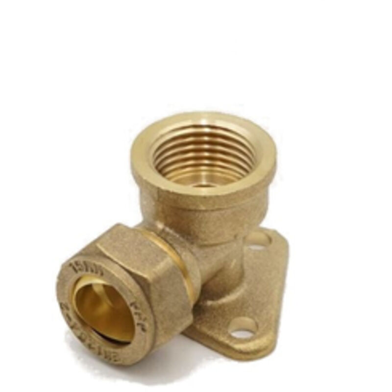 Image of Prima Classic Brass Compression Wallplate Elbow&hellip;