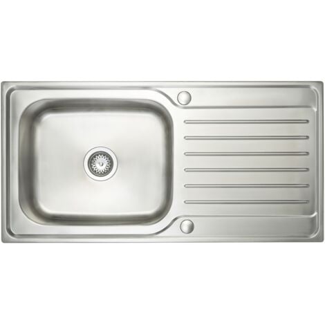 Prima Deep 1.0 Bowl Kitchen Sink with Waste Kit 1000mm L x 500mm W - Stainless Steel