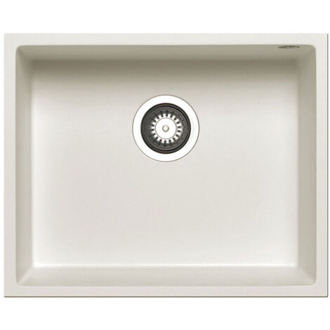 Prima+ Granite 1.0 Bowl Undermount Kitchen Sink 540mm L x 440mm W - White