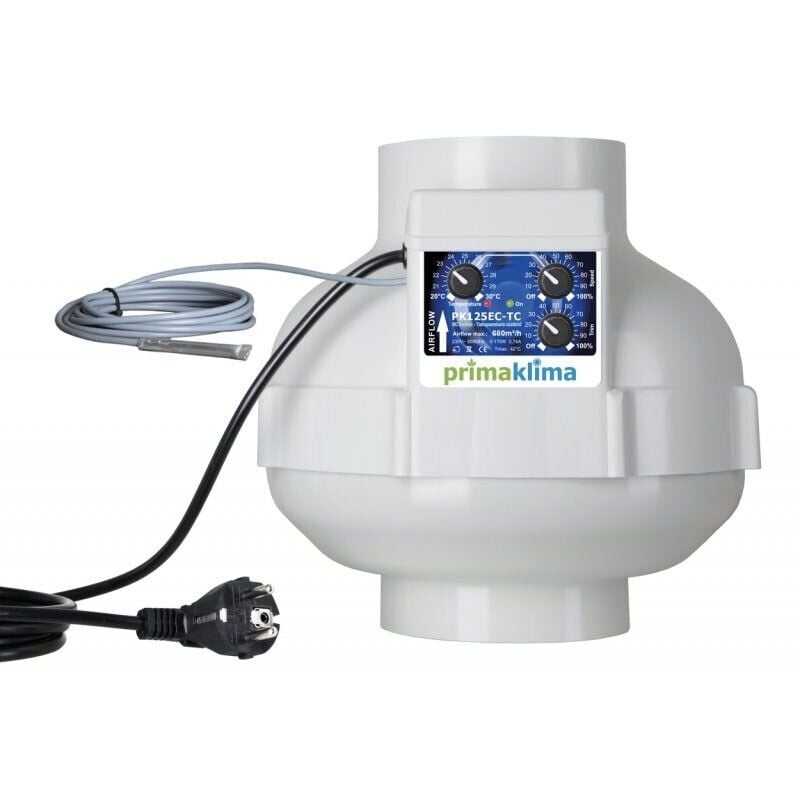 Prima Klima - Extracteur pk 125 ec tc 680m³ 0-170W