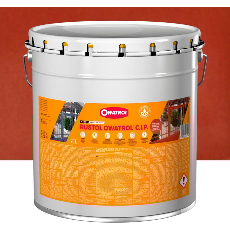 Owatrol - Primaire antirouille haute résistance rustol® cip Brun-Rouge (ow8) 20 litres
