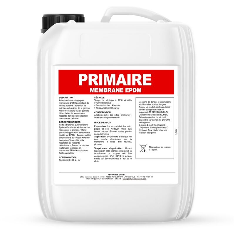 Procom - Primaire d'accrochage Epdm, rend possible l'application de peinture et résine sur membrane epdm - Primaire Epdm