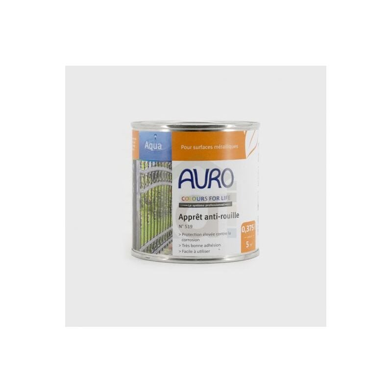 Auro - Primaire de protection - Apprêt anti-rouille n°519 Pot de 0.375L