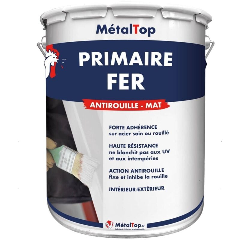 Metaltop - Primaire Fer - Pot 1 l - 9017 - Noir signalisation