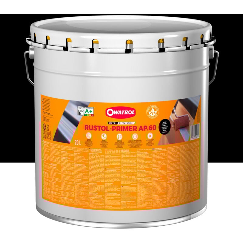 Owatrol - Primaire et finition mat antirouille rustol® primer ap 60 Noir (ow26) 20 litres