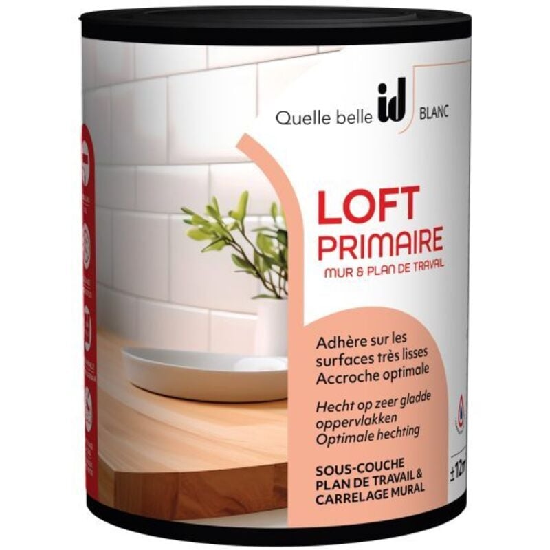 Decor - Primaire Loft béton ciré 1L - Mur et plan de travail - id Paris