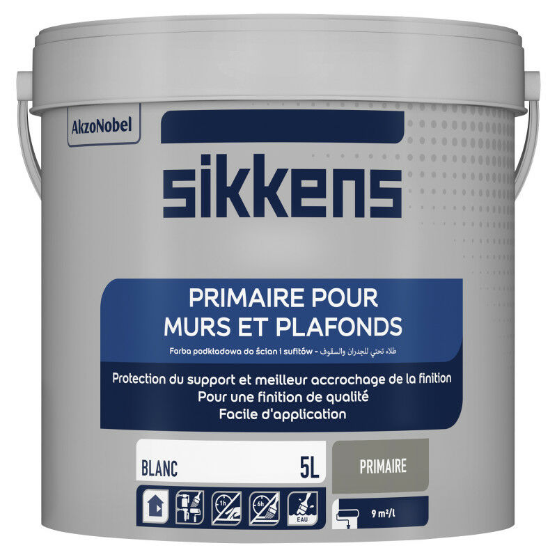 Primaire murs et plafonds 5L Blanc