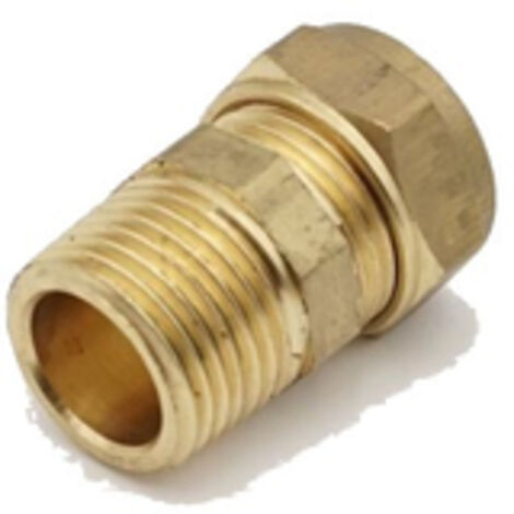 PrimaPlus 15mm Brass Compression Adaptor Male Taper Fitting