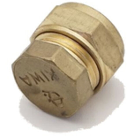 PrimaPlus 15mm Brass Compression Stop End Fittings - Pack of 10