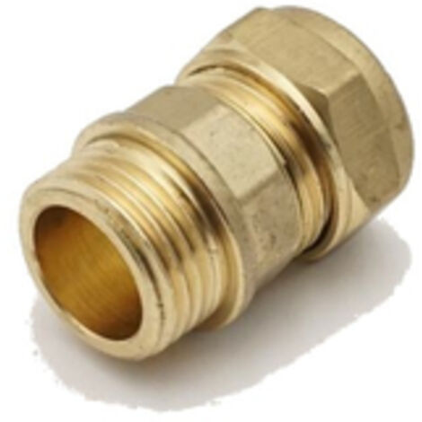 PrimaPlus 15mm x 1/2" Male Brass Compression Adaptor Pack of 10