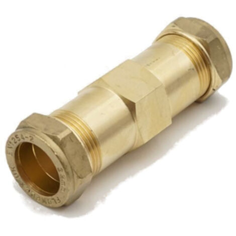 PrimaPlus 22mm Brass Compression Burst Repair Coupling - 5 Pack