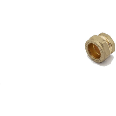 PrimaPlus 22mm Compression Stop End - Pack of 10 Brass Fittings