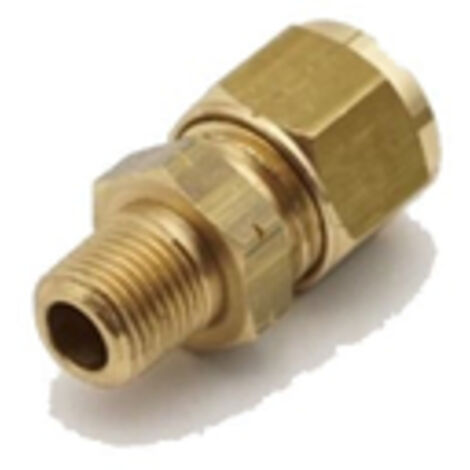 PrimaPlus 8mm x 3/8" Male Brass Compression Adaptor - Pack of 10