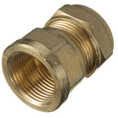 PrimaPlus Brass Compression Adaptor 8mm x 1/4" - 10 Pack