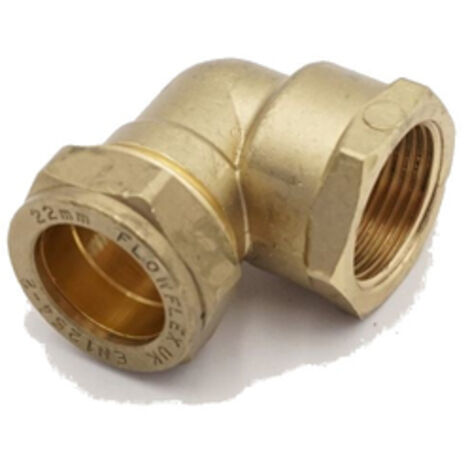 PrimaPlus Brass Compression Elbow 22mm x 3/4" Female - 10 Pack
