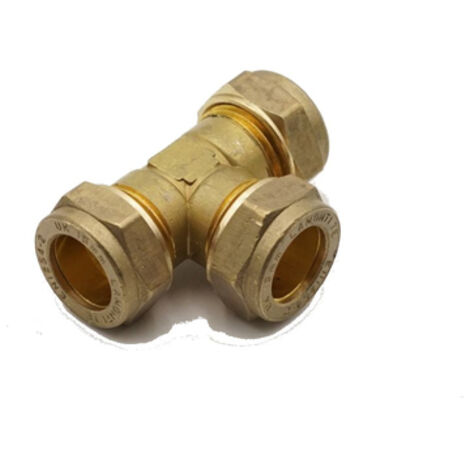 PrimaPlus Brass Compression Equal Tee 15mm Pack of 10