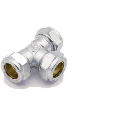 PrimaPlus Brass Compression Equal Tee 15mm - Pack of 10