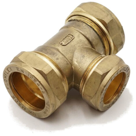 PrimaPlus Brass Compression Reduced Tee 28mm Pack of 5
